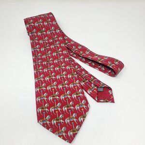 Hunting World 100% Silk Necktie With CAROSAL Horse Print 3.5" x 56"